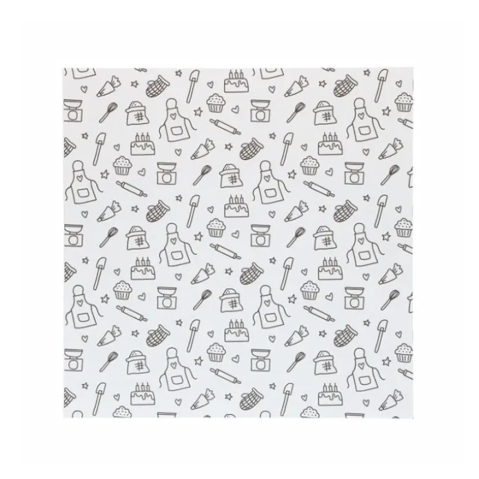 Envoltorios de papel cocina divertida 25 x 25 cm (50) - Simply Making