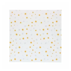 Envoltorios de papel estrellas doradas y plateadas 25 x 25 cm (50) - Simply Making