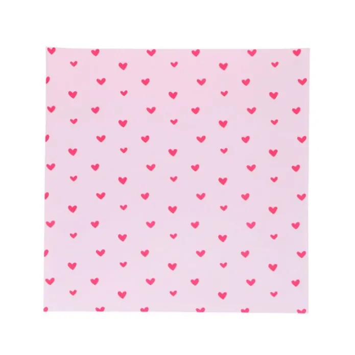 Envoltorios de papel rosa corazones 25 x 25 cm (50) - Simply Making