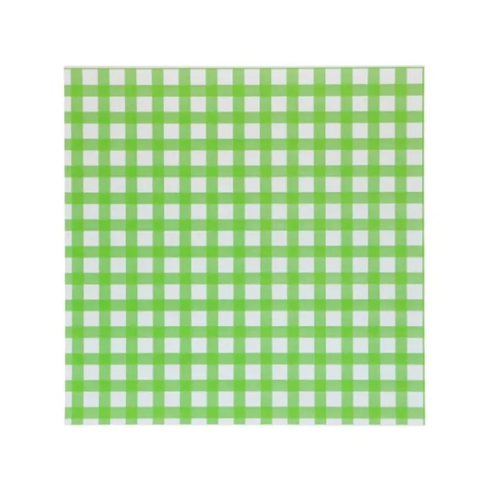 Envoltorios de papel verde vichy 25 x 25 cm (50) - Simply Making
