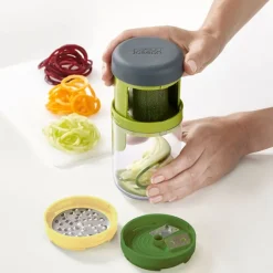 Espiralizador fino y grueso con rallador 16 cm - Acero inoxidable - Joseph Joseph