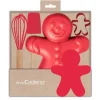 Espátula, batidor, molde y cortador muñeco de jengibre Navidad - ScrapCooking