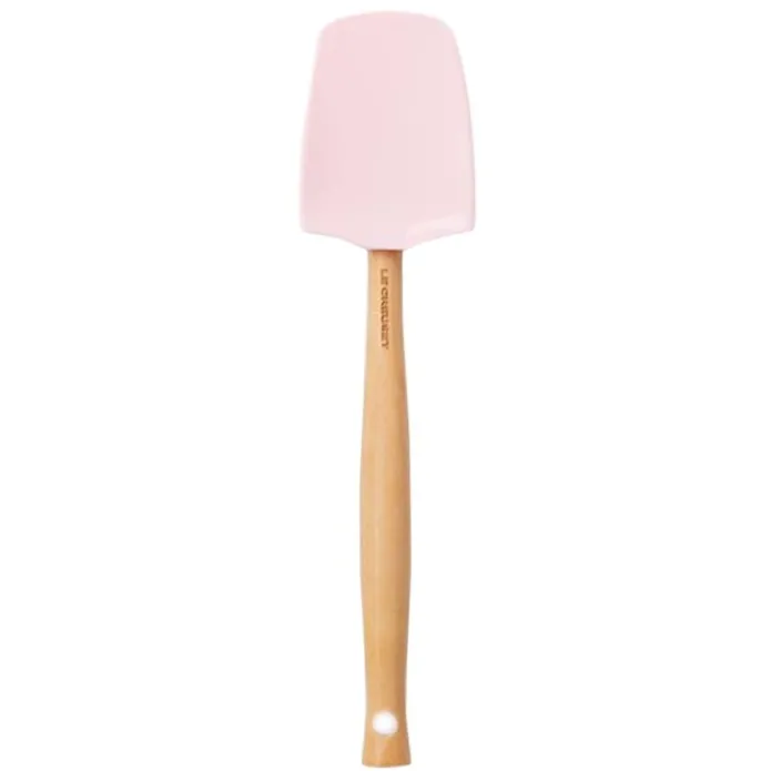 Espátula Craft cuchara con mango de madera 28 cm Powder pink - Silicona - Le Creuset