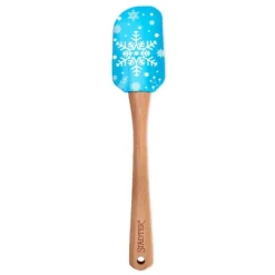 Espátula de silicona con mango de madera azul Copos 25 cm - Städter