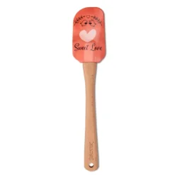 Espátula de silicona con mango de madera roja Sweet Love 25 cm - Städter