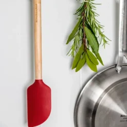 Espátula lengua roja mango madera 30 cm - Silicona - KitchenAid