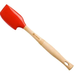Espátula Pro media con mango de madera 32 cm Cereza - Silicona - Le Creuset