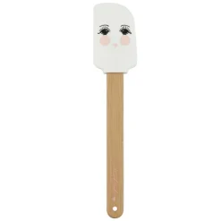 Espátula silicona madera blanca ojos abiertos 25 cm - Miss Étoile