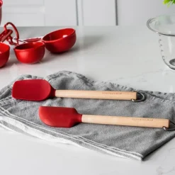 Espátulas mini rojas mango madera (2) - Silicona - KitchenAid