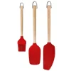 Espátulas y pincel rojos mango madera (3) - Silicona - KitchenAid