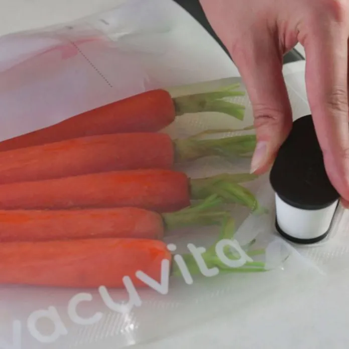 Estación de envasado al vacío naranja - Polipropileno (sin BPA) - Vacuvita + REGALO 3 contenedores naranjas