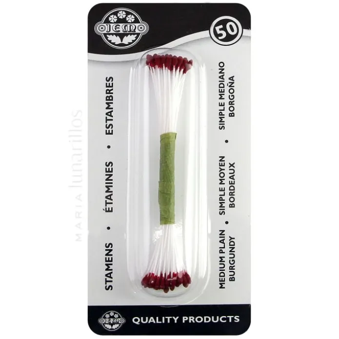Estambres para flores burdeos (50) - JEM