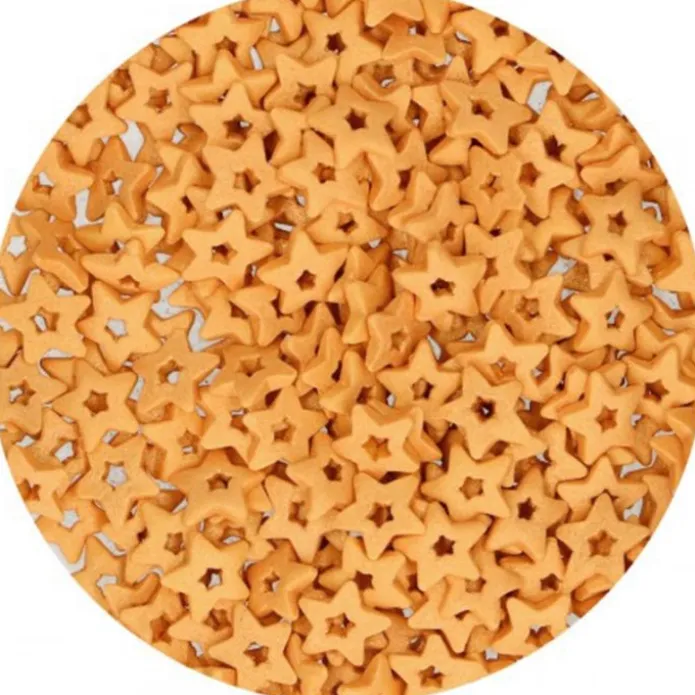Estrellas abiertas doradas de azúcar 55 g - Funcakes