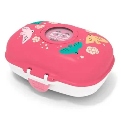 Fiambrera compacta rosa pájaros 600 ml - Polipropileno (sin BPA) - Monbento