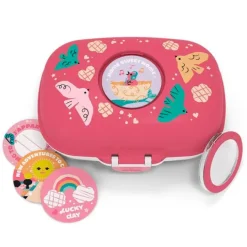 Fiambrera compacta rosa pájaros 600 ml - Polipropileno (sin BPA) - Monbento