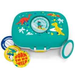 Fiambrera compacta verde dinosaurios 600 ml - Polipropileno (sin BPA) - Monbento