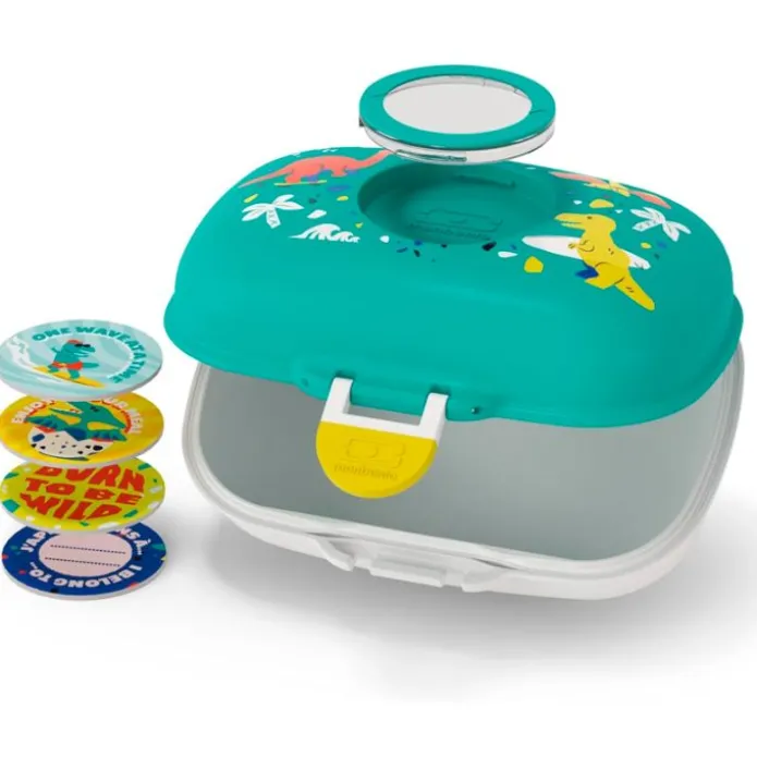 Fiambrera compacta verde dinosaurios 600 ml - Polipropileno (sin BPA) - Monbento