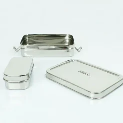 Fiambrera con contenedor Rampur 1 litro - Acero inoxidable - A Slice of Green