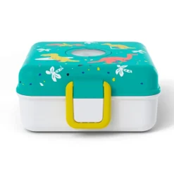 Fiambrera doble compacta verde dinosaurios 850 ml - Polipropileno (sin BPA) - Monbento