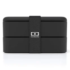 Fiambrera doble ecológica negra 1 litro - Plástico PBT (sin BPA) - Monbento