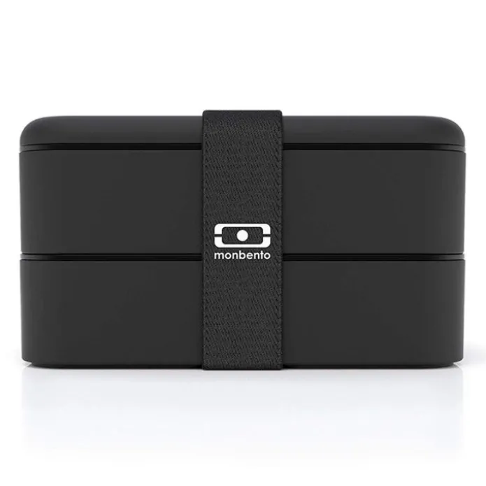 Fiambrera doble ecológica negra 1 litro - Plástico PBT (sin BPA) - Monbento