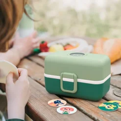 Fiambrera triple compacta verde bosque 800 ml - Polipropileno (sin BPA) - Monbento