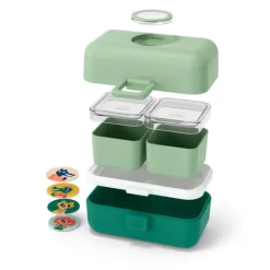 Fiambrera triple compacta verde bosque 800 ml - Polipropileno (sin BPA) - Monbento