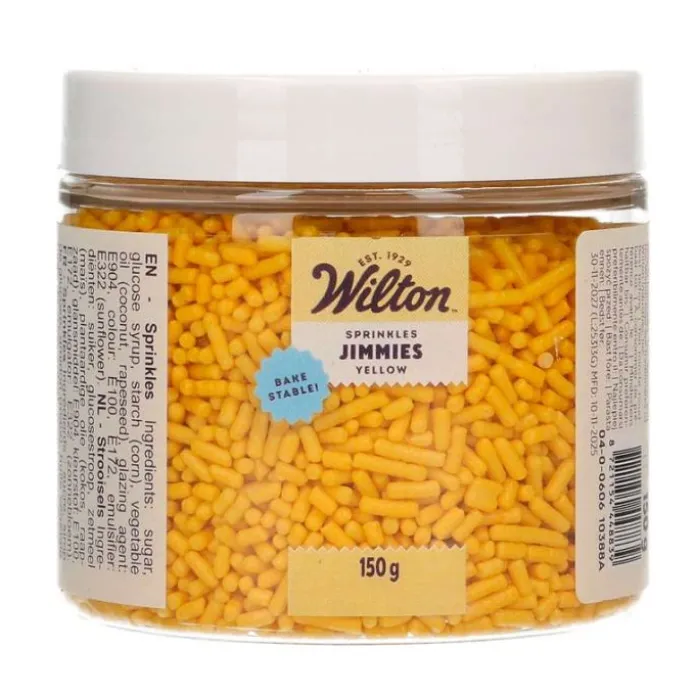 Fideos de azúcar amarillos Jimmies 150 g - Wilton