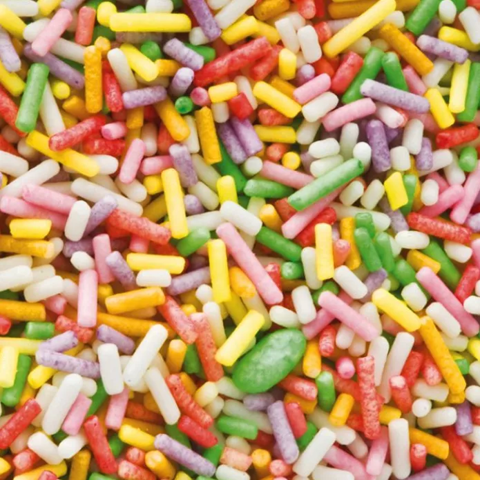 Fideos de azúcar multicolores 90 gr - Decora