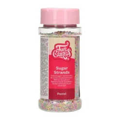 Fideos de azúcar multicolor pastel 80 g - Funcakes