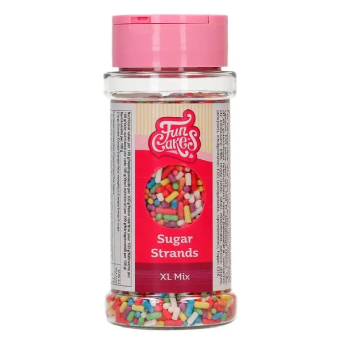 Fideos de azúcar multicolor XL Mix 80 g - Funcakes