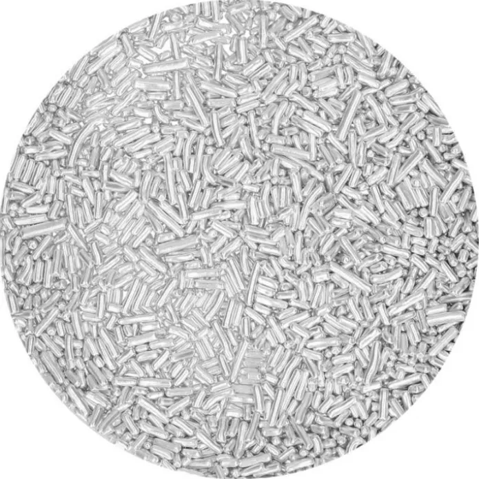 Fideos de azúcar plata metalizados 80 g - Funcakes
