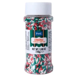 Fideos de azúcar rojos, verdes y blancos Navidad 110 g - PME