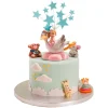 Figura cigüeña bebé niña 10 cm - Dekora