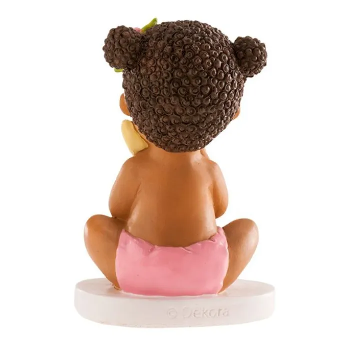 Figura niña bebé con conejito 10 cm - Dekora