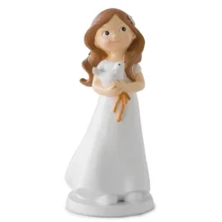 Figura niña de Comunión con paloma 16,5 cm - Mopec