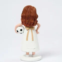 Figura niña de Comunión con pelota 13 cm - Mopec