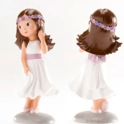 Figura niña de comunión morena Irene 14,5 cm - Dekora