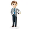Figura niño de Comunión con corbata y pelota 16,5 cm - Mopec