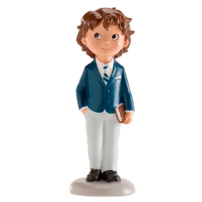 Figura niño de comunión moreno Pedro 13 cm - Dekora