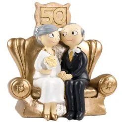 Figura novios sentados 50 aniversario 15 cm - Mopec