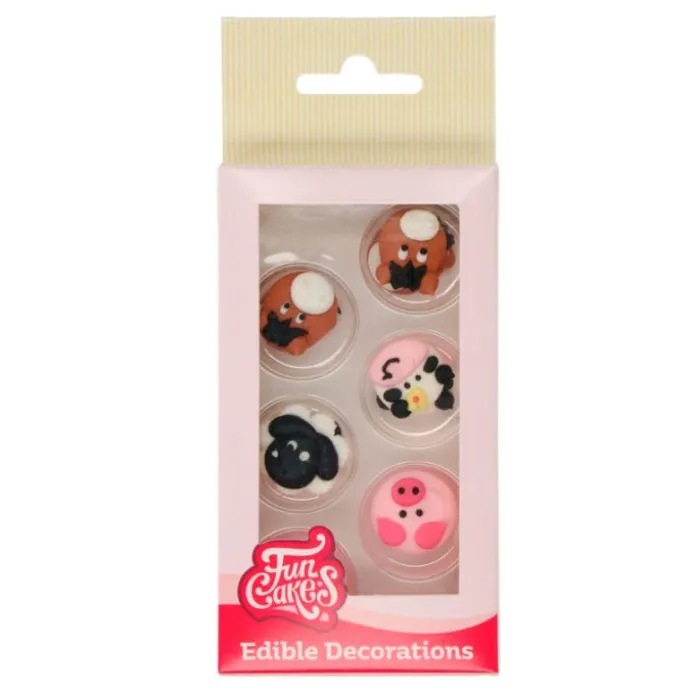 Figuras de azúcar animales granja (12) - Sin gluten - Funcakes