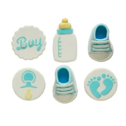 Figuras de azúcar azules Boy (6) - Sin gluten - Decora
