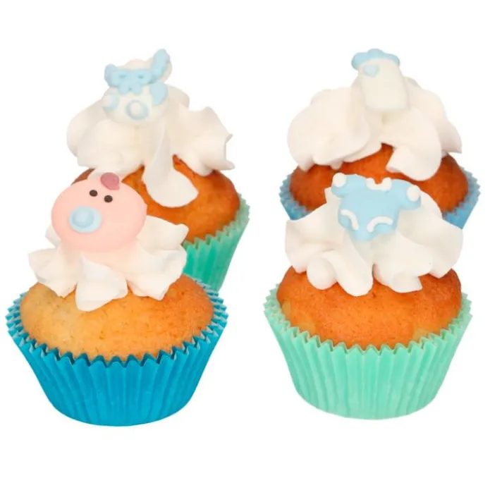 Figuras de azúcar bebé niño azul (12) - Sin gluten - Funcakes