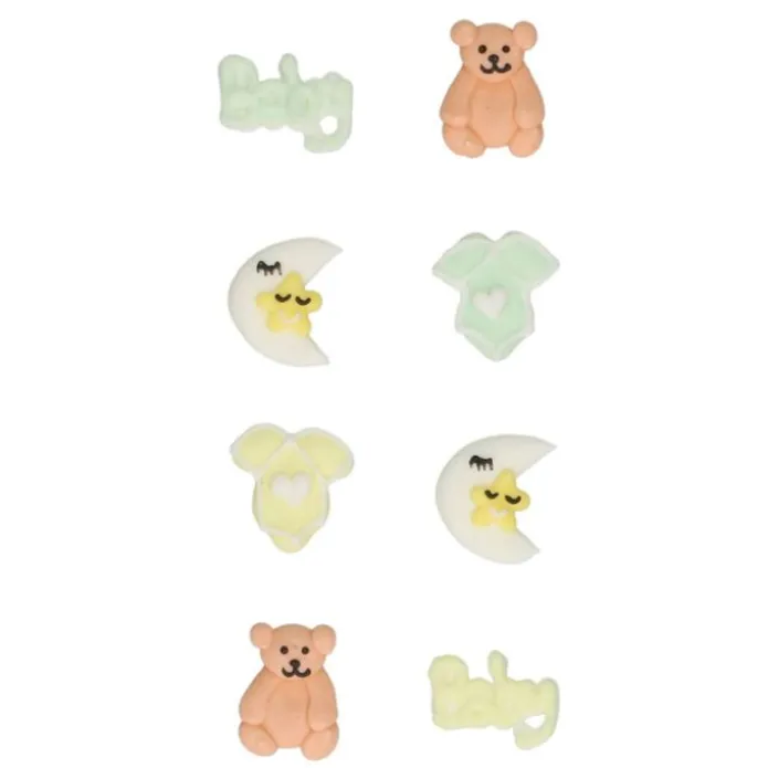 Figuras de azúcar happy baby shower (8) - Sin gluten - Funcakes