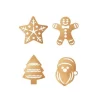 Figuras Navidad doradas comestibles Golden Touch (24) - Sin gluten - Modecor