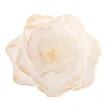 Flor de oblea blanca con bordes dorados 12 cm - Sin gluten - Dekora