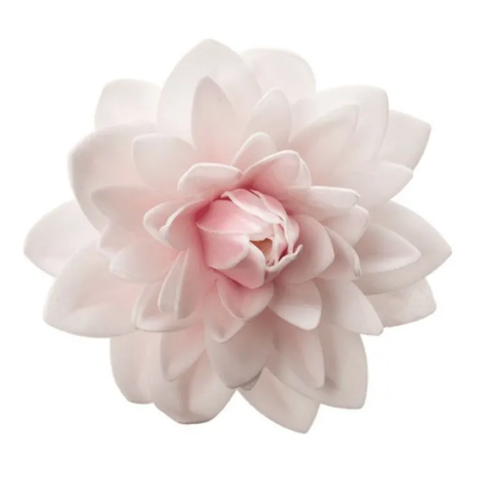 Flor de oblea Dalia blanca 12,5 cm - Sin gluten - Dekora
