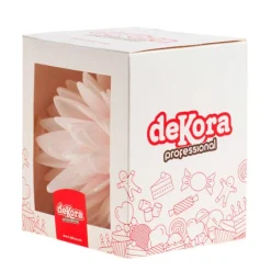 Flor de oblea otoño blanca 12,5 cm - Sin gluten - Dekora