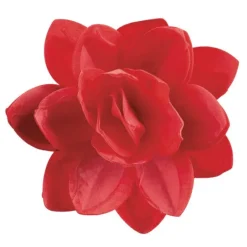 Flor de oblea roja 12,5 cm - Sin gluten - Dekora